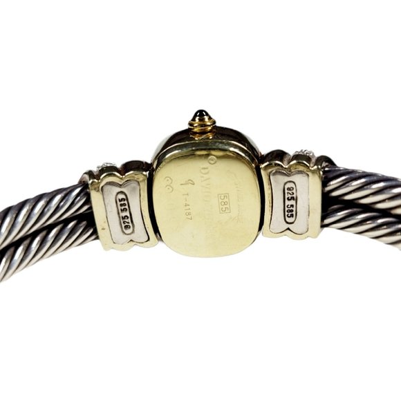 David Yurman YG Sterling Silver & Diamond Watch - Picture 6 of 8